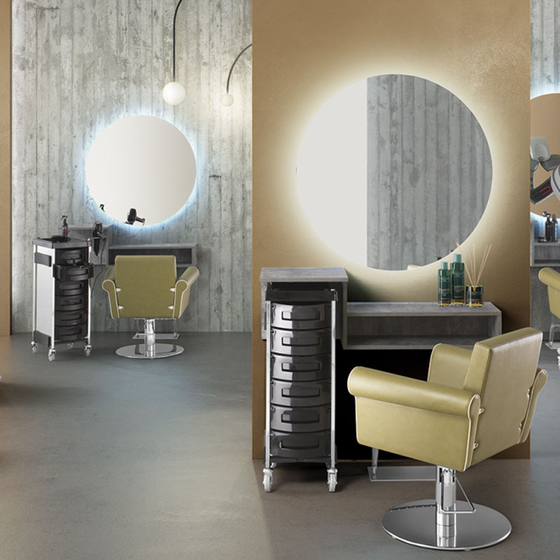 Iris coiffeuse miroir rond